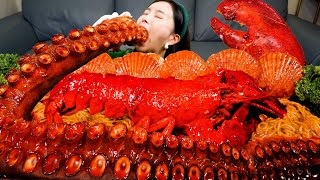 역대급 🐙 대왕 문어다리 해물찜 직접 만든 해산물 볶음 짬뽕 먹방 🔥 Giant Octopus Seafood Jjamppong Recipe Mukbang ASMR Ssoyoung [upl. by Llezniuq368]