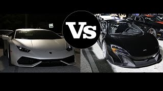 DRAG RACE McLaren 675LT vs Lamborghini Huracan [upl. by Enelak]