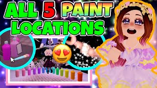 All 5 PAINT LOCATIONS For ixChocos PAINT QUEST😱Royale High 2022 New Years Quest Tutorial [upl. by Attebasile]