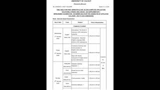 1st sem exam time table bcom bba calicutuniversity CBCSS2019 admn [upl. by Orna]