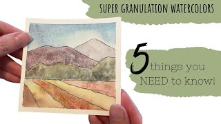 5 important things you should know about granulation and super granulation watercolor paints [upl. by Aisayt]