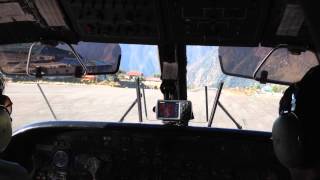 Lukla Airport take off video Cockpit Dornier 228 [upl. by Kantos]