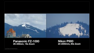 Panasonic FZ1000 vs Nikon P900  Zoom Range Test [upl. by Lazaruk]