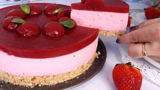 Recette du Cheesecake a la fraise sans cuisson [upl. by Almallah149]