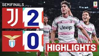 JUVENTUSLAZIO 20  HIGHLIGHTS  Chiesa amp Vlahovic Share The Goals  Coppa Italia 202324 [upl. by Baptista]