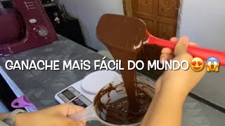 COMO FAZER GANACHE EM MENOS DE 5 min  Ganache Mais Fácil do Mundo [upl. by Cormier128]