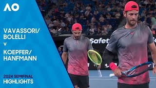 Andrea VavassoriSimone Bolelli vs Yannick HanfmannDominik Koepfer  Australian Open  Semi Final [upl. by Leribag544]