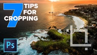 CROP in PHOTOSHOP CC  7 INSTANTLY useful TIPS [upl. by Kiryt800]