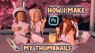 how i make my ROBLOX GFX youtube thumbnails  mxddsie ♡ [upl. by Selwyn]