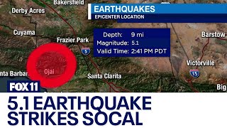 Earthquake rocks Southern California amid Tropical Storm Hilary [upl. by Rossuck]