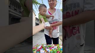 The poor woman ate eye candy and doraemon candy shorts youtubeshorts [upl. by Nylhtiak]