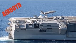 F35 Sea Trials USS Nimitz CVN68 [upl. by Llevram]