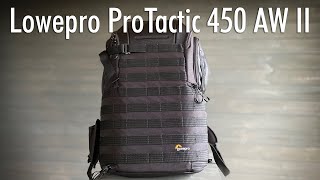 Lowepro ProTactic 450 AW II camera bagpack [upl. by Atirres977]