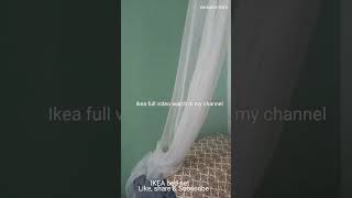 Ikea mosquito net for bed  sheer net bad canopy  ikea net installation  net decoration for [upl. by Pressey510]