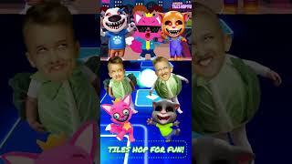 Pink Fong Exe VS Talking Tom VS Coffin Dance Tiles Hop viral song trending shorts [upl. by Annala353]