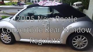 VW Beetle Convertible Window MotorRegulator Repair For Less Than 25 [upl. by Laux328]