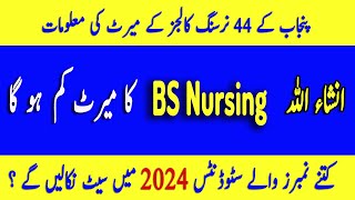 Expected merit for BSN admissions in 2024  Govt Nursing Colleges in Pakistan  BS Nursing [upl. by Nnylkcaj59]