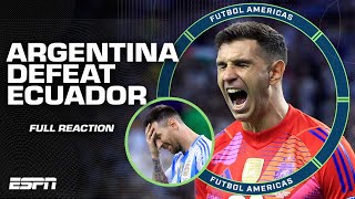 FULL REACTION Argentina advance to Copa America Semifinal behind Martinezs play  Futbol Americas [upl. by Alemap]