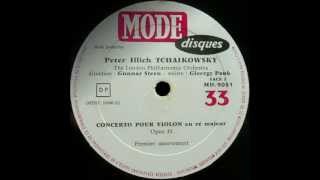 Tchaikovsky Violin Concerto op 35 György Pauk violin  1962 monophonic LP [upl. by Claretta915]