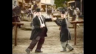 Laurel amp Hardy  Way Out West bit  Commence to Dancin [upl. by Akinahs]