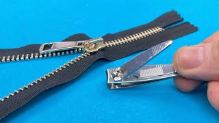 6Amazing Zipper Repairs All Tailors Admire This Zipper Repair Video [upl. by Bartolemo893]