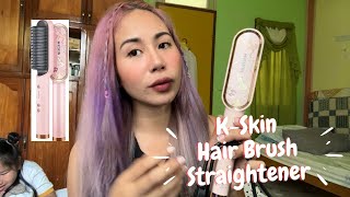 KSkin Negative Ion Hair Straightener Comb or Brush  REVIEW [upl. by Atival44]