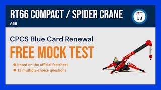 RT66 Compact  Spider Crane CPCS Blue Card Renewal Mock Test15 Free Practice Questions amp Answers [upl. by Levania]