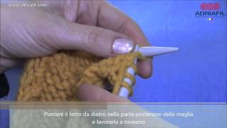 Adriafil tutorial come lavorare la maglia ritorta a rovescio [upl. by Corley]