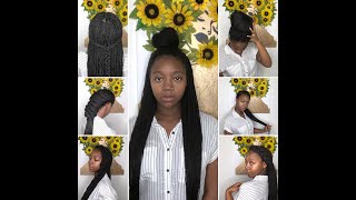 7 Box Braids Hairstyles  Micro Box Braids [upl. by Amalie642]