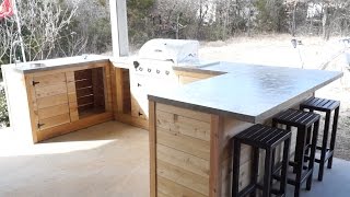 DIY Modern Outdoor Kitchen and Bar  Modern Builds  EP 21 [upl. by Idnac]