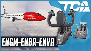 MSFS LIVE  Real World Norwegian OPS  PMDG 737800  Frame Gen Mod  Thrustmaster TCA Boeing Yoke [upl. by Ymeon]