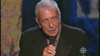 Leonard Cohen Accepting Induction into CSHF 2006 Part II [upl. by Munro]