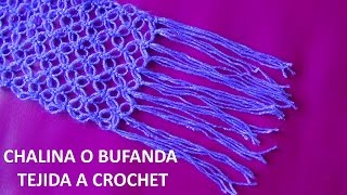 bufanda o chalina tejido a crochet en punto espuma de mar paso a paso [upl. by Thetis]