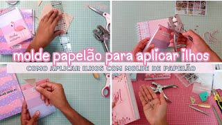 Como aplicar elástico em agendas de forma fácil e com margem perfeita com molde de papelão [upl. by Matthews]