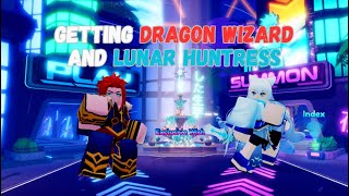 Getting Dragon Wizard And Lunar Huntress In Secret Portal in Anime Defenders ROBLOX [upl. by Aurelea]