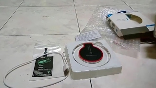 Unboxing Fantasy QI wireless charger black color  positive receiver [upl. by Deirdra523]