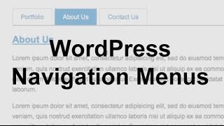 WordPress Navigation Menus Theme Development [upl. by Gwennie509]