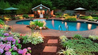 TOP 100 BACKYARD POOL LANDSCAPING DESIGN IDEAS  TIPS LANDSCAPING FOR AESTHETIC POOLSIDE PARADISE [upl. by Suryt919]