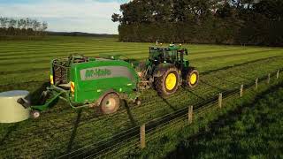 Baling and wrapping in NZ with a McHale D Thompson Contracting [upl. by Notlehs149]