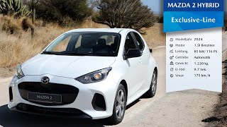 2024 Mazda2 Hybrid ExclusiveLine 116 PS  Northern White Pearl 48D  360° Ansicht  Innenraum 4K [upl. by Ortrude]