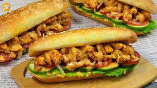 New Chicken SUBWAY Sandwich RecipeRamzan Recipe 2024 New Recipe 2024 Ramzan special recipes 2024 [upl. by Jorrie]