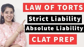 Strict Liability and Absolute Liability  Law of Torts [upl. by Morris]