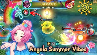 ANGELA ULT  EASY SAVAGE🔥AGRRESSIVE SUMMER VIBES GAMEPLAY🌈🍭🦄Kaira Channel🌸 [upl. by Aicinad]