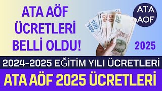 Ata Aöf 20242025 Eğitim Yılı Harç Ücretleri Belli Oldu Ücretlere \u00100e Yakın Zam Var [upl. by Fihsak]