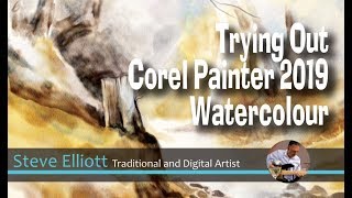 Trying Out Corel Painter 2019  Watercolour Brushes [upl. by Lemhaj540]