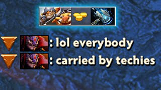 When everybody is carried by Techies  Immortal Ranked [upl. by Ylrehs]