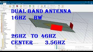 1ghz bandwidth dual band patch antenna in cst [upl. by Kelam]