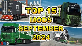 ETS2 151 TOP 15 MODS  SEPTEMBER 2024 [upl. by Eahsal]