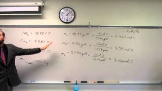 Calulate Empirical Formula From Percent Mass of Atoms 002 [upl. by Ymirej238]