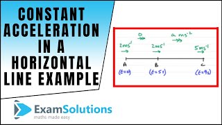 Constant acceleration in a horizontal line Example 1  ExamSolutions [upl. by Otirecul]